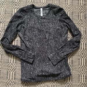 Lululemon Black and White Static Long Sleeve Top